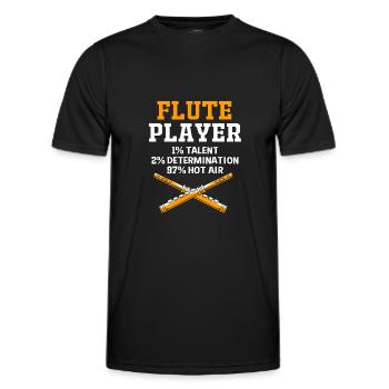Flute - Men's Functional T-Shirt - black - Front - AI Model Male 178 dark (178cm)