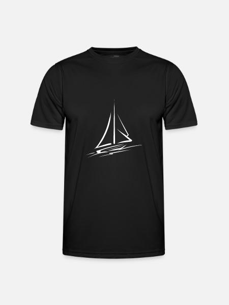Seglen Segelboot Segler - Männer Funktions-T-Shirt - Schwarz