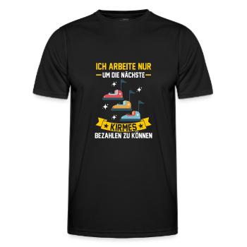 Schausteller Jahrmarkt Freizeitpark Kirmes - Männer Funktions-T-Shirt - Schwarz - Vorne - AI Model Male 178 dark (178cm)