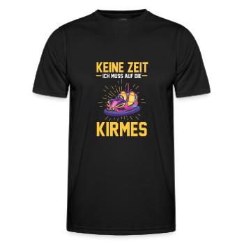 Keine Zeit ich muss auf die Kirmes - Männer Funktions-T-Shirt - Schwarz - Vorne - AI Model Male 178 dark (178cm)