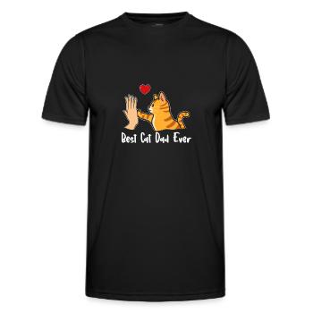 Meilleur Cat Dad Ever Cat L amer Papa Best Dad - T-shirt sport Homme - noir - Devant - AI Model Male 178 dark (178cm)