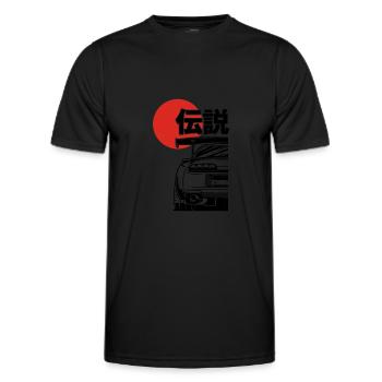 A80 Silhouette Gift JDM Motorsport Japan Car - Men's Functional T-Shirt - black - Front - AI Model Male 178 dark (178cm)