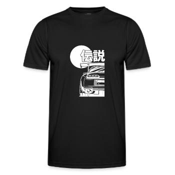 A80 Silhouette Gift JDM Motorsport Japan Car - Men's Functional T-Shirt - black - Front - AI Model Male 178 dark (178cm)