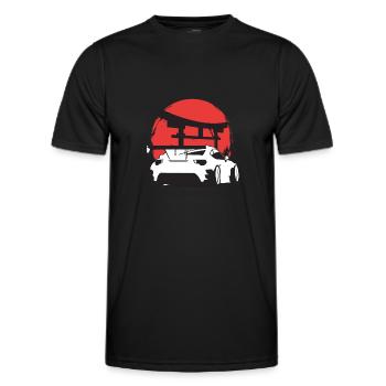 AE86 Japanese Domestic Market Gift JDM - Men's Functional T-Shirt - black - Front - AI Model Male 178 dark (178cm)