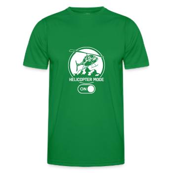 Helicopter Mode On Hubschrauber Pilot Flugmodus - Männer Funktions-T-Shirt - Kelly Green - Vorne - AI Model Male 178 dark (178cm)