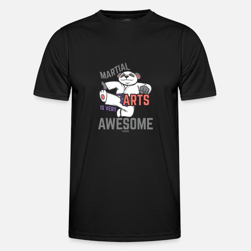 Martial Arts Training Panda Kampfkunst - Männer Funktions-T-Shirt - Schwarz