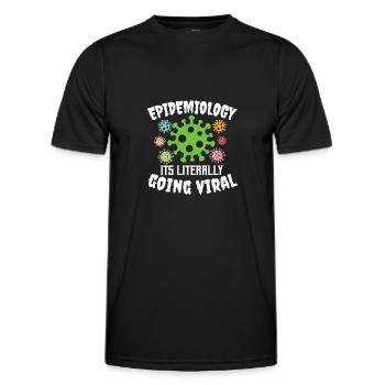 Mikrobiologe Mikrobiologie Labor Biologie Geschenk - Männer Funktions-T-Shirt - Schwarz - Vorne - AI Model Male 178 dark (178cm)