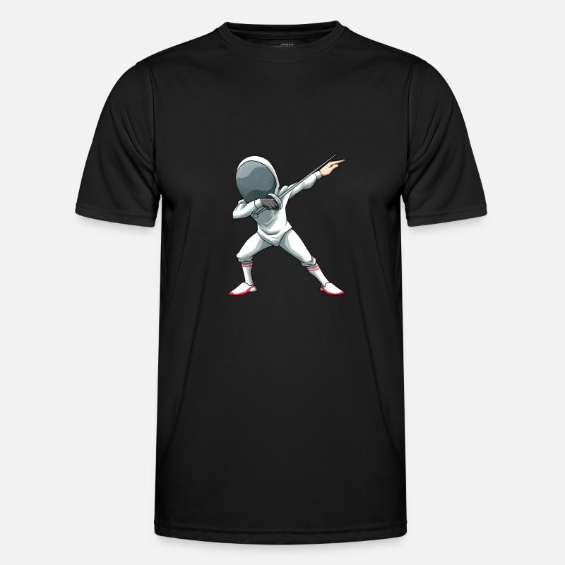 Fechten Dabbing Dab Fechtkampf - Männer Funktions-T-Shirt - Schwarz