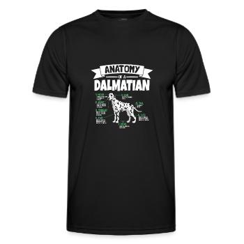 Anatomie von einem Dalmatiner - Männer Funktions-T-Shirt - Schwarz - Vorne - AI Model Male 178 dark (178cm)