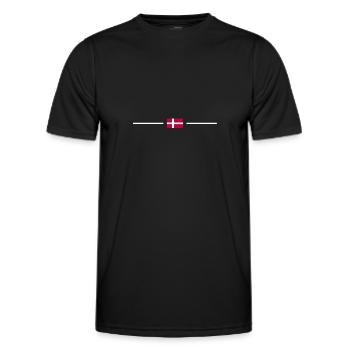 Denmark Danish flag Danish Copenhagen - Men's Functional T-Shirt - black - Front - AI Model Male 178 dark (178cm)