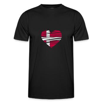 Denmark Danish flag Danish Copenhagen - Men's Functional T-Shirt - black - Front - AI Model Male 178 dark (178cm)