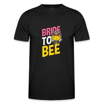 Braut Bride To Be Biene Bride To Bee Verlobung JGA - Männer Funktions-T-Shirt - Schwarz - Vorne - AI Model Male 178 dark (178cm)