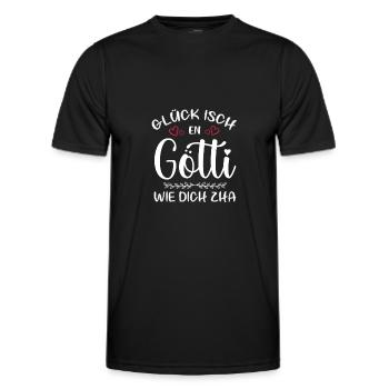 Götti Taufgötti Firmgötti Götti Fragen Götti Werde - Männer Funktions-T-Shirt - Schwarz - Vorne - AI Model Male 178 dark (178cm)
