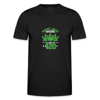 420 - T-shirt sport Homme - noir - Devant - AI Model Male 178 dark (178cm)