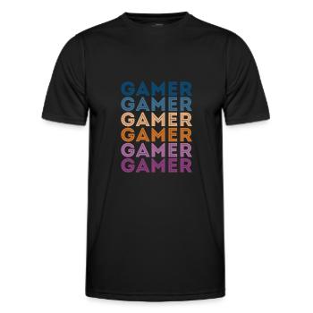 Jeu de jeu vintage jeu de jeu nerd cadeau - T-shirt sport Homme - noir - Devant - AI Model Male 178 dark (178cm)
