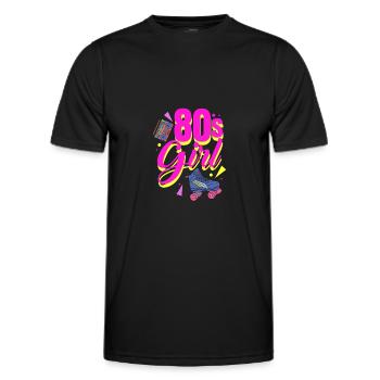 80er Jahre - Männer Funktions-T-Shirt - Schwarz - Vorne - AI Model Male 178 dark (178cm)