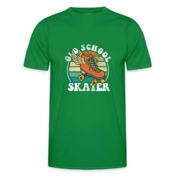 Cool Roller Skating Skate Girl - Men's Functional T-Shirt - kelly green - Front - AI Model Male 178 dark (178cm)