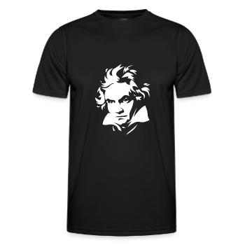 Silhouette Beethoven cadeau claviériste musique - T-shirt sport Homme - noir - Devant - AI Model Male 178 dark (178cm)