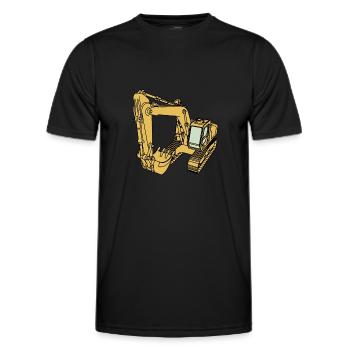 Pelle de chargement silhouette pelle cadeau - T-shirt sport Homme - noir - Devant - AI Model Male 178 dark (178cm)