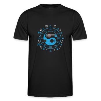 Guitar Chords Acoustic Guitar Musicians Guitarist - Men's Functional T-Shirt - black - Front - AI Model Male 178 dark (178cm)