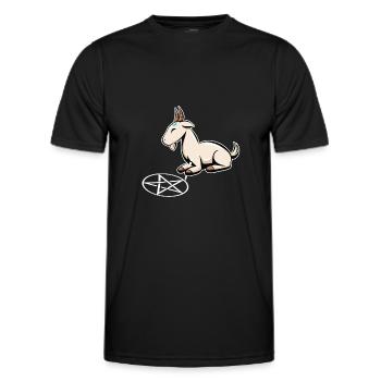 Caprin Pentagramme Goth Goat Goth Cadeau - T-shirt sport Homme - noir - Devant - AI Model Male 178 dark (178cm)