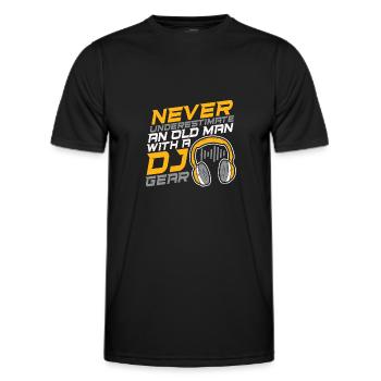 DJ Music Producer Audio Engineer Sound Guy Gift - Men's Functional T-Shirt - black - Front - AI Model Male 178 dark (178cm)