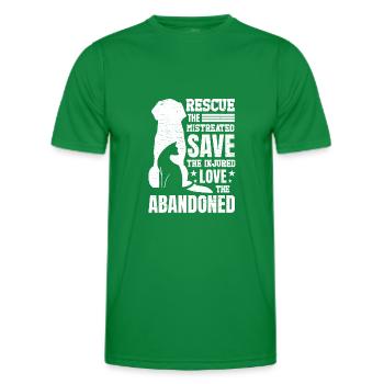 Animal rescue funny - Men's Functional T-Shirt - kelly green - Front - AI Model Male 178 dark (178cm)