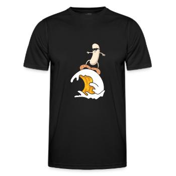 Weißwurst Bierwelle Wurstsurfer Surfen Bier - Männer Funktions-T-Shirt - Schwarz - Vorne - AI Model Male 178 dark (178cm)