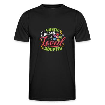 Lustig Adoption Adoptions-Tag Geschenk Adoption - Männer Funktions-T-Shirt - Schwarz - Vorne - AI Model Male 178 dark (178cm)