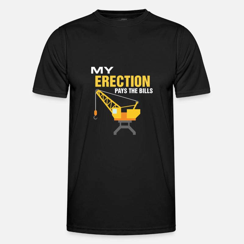 Mon érection paie les factures rigger huile T-shirt sport Homme