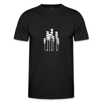 Mushroom Picker Mushrooms Mushrooms Porcini Mushrooms Mushroom Seekers - Men's Functional T-Shirt - black - Front - AI Model Male 178 dark (178cm)