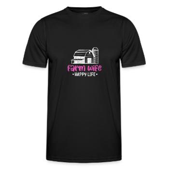 Landwirt Ehefrau - Männer Funktions-T-Shirt - Schwarz - Vorne - AI Model Male 178 dark (178cm)