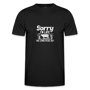 Landwirt - Männer Funktions-T-Shirt - Schwarz - Vorne - AI Model Male 178 dark (178cm)