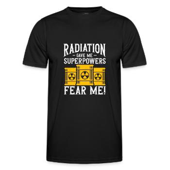 Chimiothérapie chimio cancer Radiologie Radiologie - T-shirt sport Homme - noir - Devant - AI Model Male 178 dark (178cm)