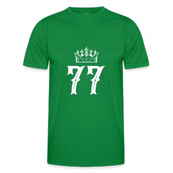 77 Couronne nombre - T-shirt sport Homme - vert - Devant - AI Model Male 178 dark (178cm)