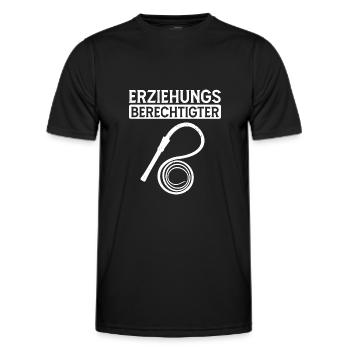 Legal Guardian BDSM Gag Whip - Men's Functional T-Shirt - black - Front - AI Model Male 178 dark (178cm)