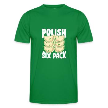 Funny Pierogi Pirogues Polish Cuisine Gift - Men's Functional T-Shirt - kelly green - Front - AI Model Male 178 dark (178cm)
