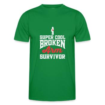 Fracture du bras fracture bras blessure - T-shirt sport Homme - vert - Devant - AI Model Male 178 dark (178cm)