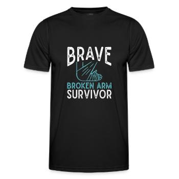 Gebrochener Arm Knochenbruch Arm Verletzung - Männer Funktions-T-Shirt - Schwarz - Vorne - AI Model Male 178 dark (178cm)