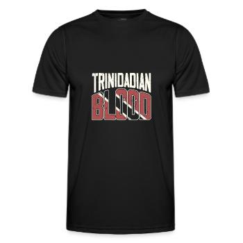 Trini Trinidad et Tobago drapeau musique Trini - T-shirt sport Homme - noir - Devant - AI Model Male 178 dark (178cm)