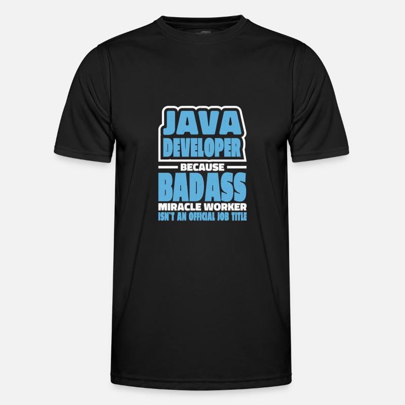 Java Developer Badass - T-shirt sport Homme - noir
