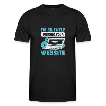 Fun Web Design Web Designer Gift - Men's Functional T-Shirt - black - Front - AI Model Male 178 dark (178cm)