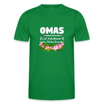 Oma Großmutter Enkelkind Geschenk - Männer Funktions-T-Shirt - Kelly Green - Vorne - AI Model Male 178 dark (178cm)