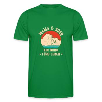 Mama Mutter Sohn Geschenk - Männer Funktions-T-Shirt - Kelly Green - Vorne - AI Model Male 178 dark (178cm)