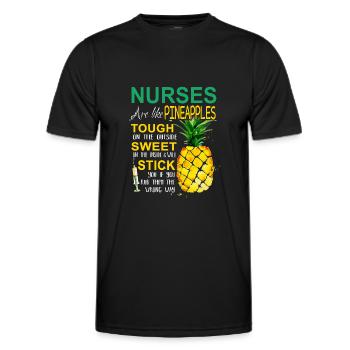 Nurses Pineapples - T-shirt sport Homme - noir - Devant - AI Model Male 178 dark (178cm)
