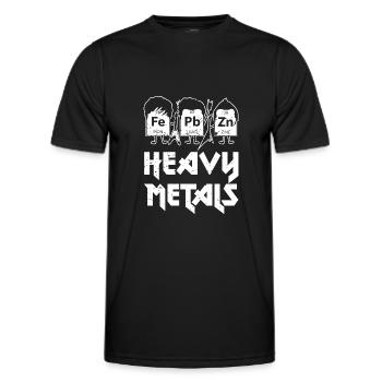 Heavy Metals Chemie Schwermetalle Musik Geek - Männer Funktions-T-Shirt - Schwarz - Vorne - AI Model Male 178 dark (178cm)