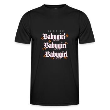Not your Babygirl Butterfly papillon grunge - T-shirt sport Homme - noir - Devant - AI Model Male 178 dark (178cm)