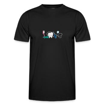 Zahnarzt - Männer Funktions-T-Shirt - Schwarz - Vorne - AI Model Male 178 dark (178cm)