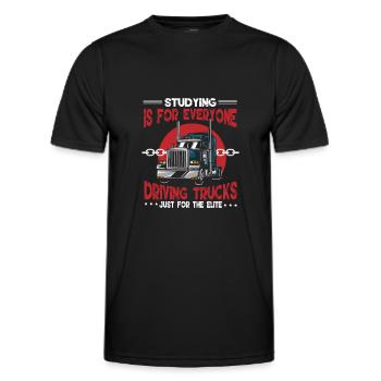 Truck Driver Truck Driver Truck Driver Trucker - Men's Functional T-Shirt - black - Front - AI Model Male 178 dark (178cm)