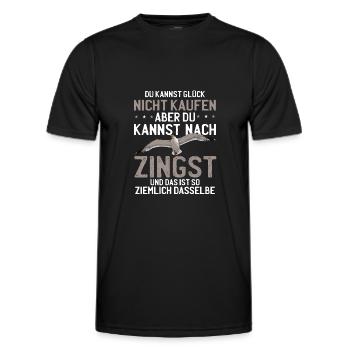Zingst Sehnsucht Ostsee Fischland Möwe - Männer Funktions-T-Shirt - Schwarz - Vorne - AI Model Male 178 dark (178cm)